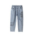 Girls Spring And Autumn Holes Denim Pants